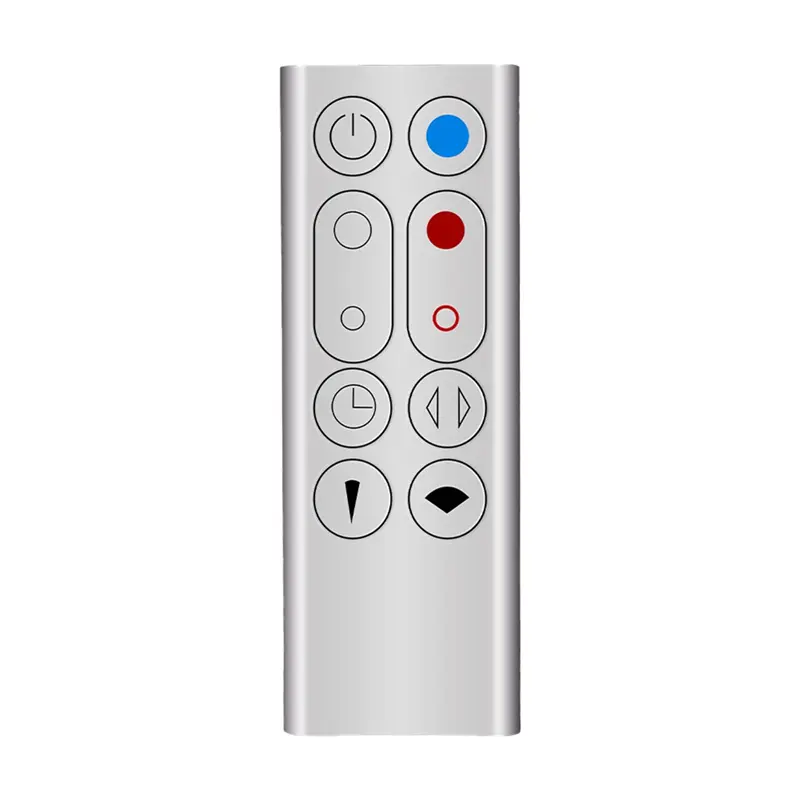 Small Size Compact Replacement Remote Control for Dyson AM09, HP00, HP01 Air Purifier Leafless Fans, CR2032 Needed, Durable Plastic Body, Simple Button Control, Full Functionality, Silver