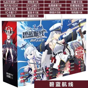 2025 New Game Azur Lane Lucky Gift Bag Atago Akagi Kaga Cartoon Postcard Poster Badge Bookmark Fans Collection Gift
