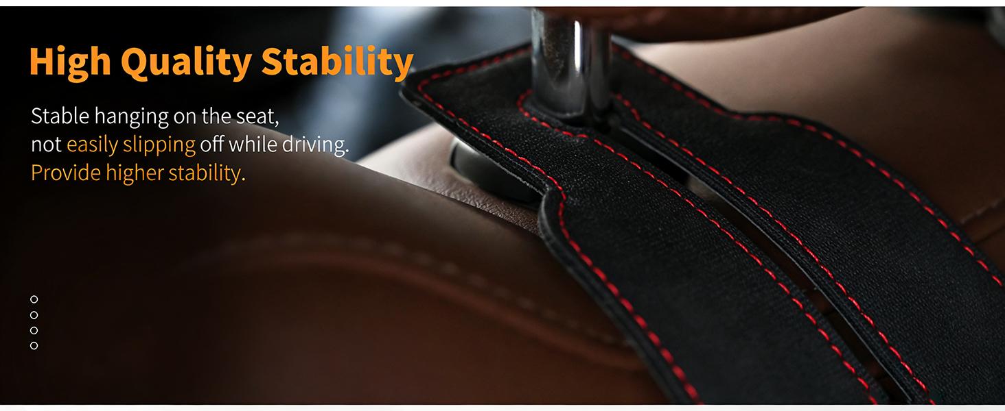 Car Seat Headrest Hooks for Purses and Bags, 2026 New Car Purse Hook Seat Back Hanger Storage Organizer, Leather Purse Hook for Car