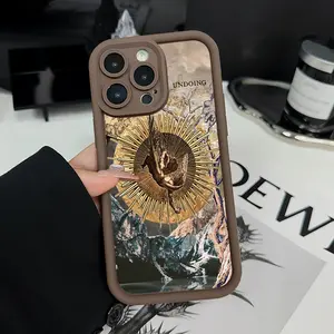 Phone case for iPhone 16 Pro Max 15 Plus 14 13 12 11 XR XS Fallen Angel Pattern Full Body Protection Shockproof Soft Silicone Cellphone Cover Valentine Gift For Girls and Women