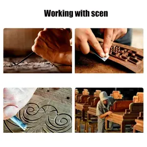 High Precision Woodworking Chisel Set with Sharpening Stone, Multi-Sized Carving Chisels, Dual Color Handles, Anti-Impact Split Handle