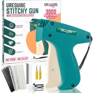 Original Stitchy Gun Kit - Gun for Clothes - Quilting, Hemming & Tagging - Stitchy Quick Clothing Fixer for Repairs - Includes 2 Needles, 3000 Black & White