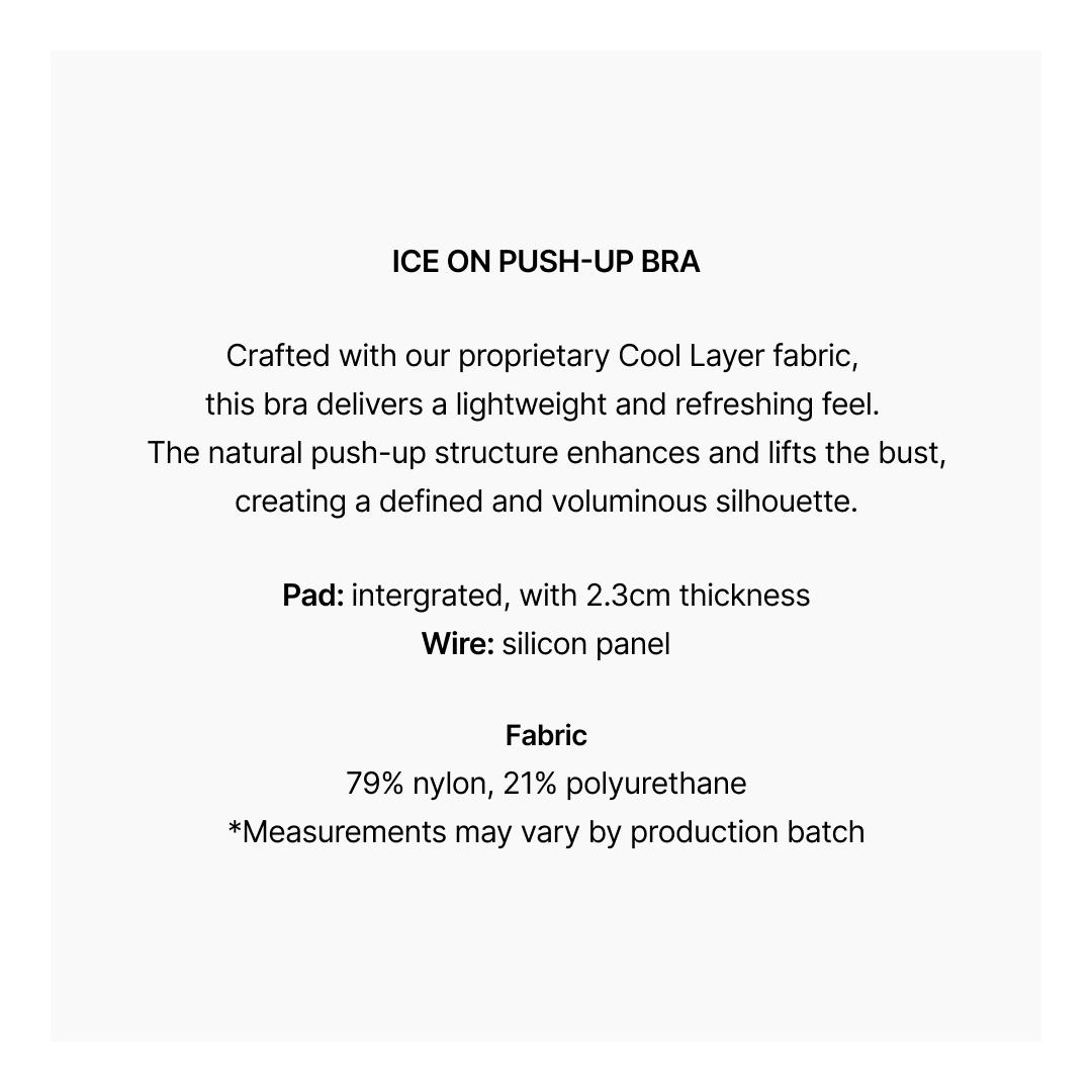 [VERISH] Ice On Push-Up Bra - SIZE UP RECOMMENDED - Cooling Wireless Bra for Women - Korean Aqua-X Lift Fabric Perforated Pad No Underwire