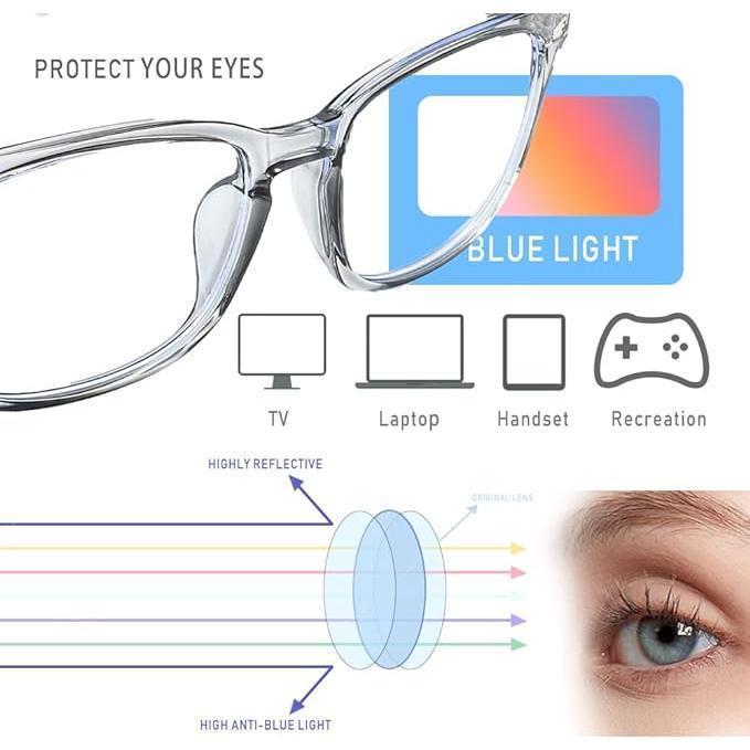 2025 [Computer Square-framed Glasses] Computer TV Phones Glasses Fashion Glasses For Men Women,Clear Gaming Glasses Lenses blue light glasses