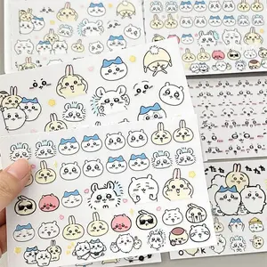 Chiikawa Crystal Transfer Sticker Cup Hachiware Usagi Sticker DIY Waterproof and Scratch-resistant Cartoon Diy Creative Sticker