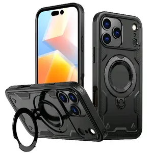 360-degree Rotating Magnetic Versatile Stand Black Compatible with iPhone 17 PRO MAX SKU PC73-IPH17MAXBK for Enhanced Viewing