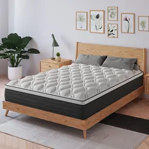 12"14" Twin Full Queen King Size Mattress in a Box Hybrid Pocket Spring Memory Foam, Medium Firm Ergonomic Mattress boxed motion isolation pressure relief