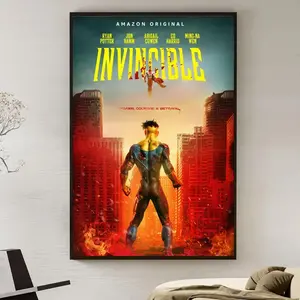 [NoFrame] Mark Grayson Poster Invincible Wall Art, Comic Superhero Universe Print Decor for Bedroom Office Gaming Setup, Gift Idea for Teens and Fans