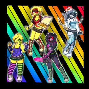 Roblox Forsaken Keychain | Party Two Time, Scenecore Slasher, Scene Elliot, and Scene Noob