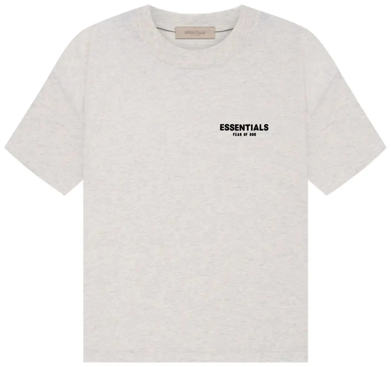 Fear of God Essentials Light Oatmeal Tee Shirt Over Sized Fit Fear of God Essentials Light Oatmeal Tee Shirt Over Sized Fit