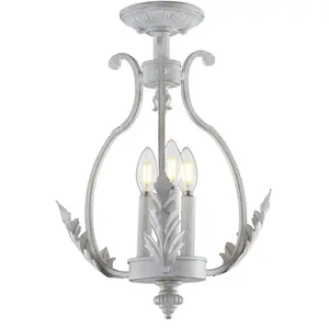 JONATHAN Y Austen Transitional Metal LED Semi Flush Mount; for Living Room,Bedroom, Kitchen, Office
