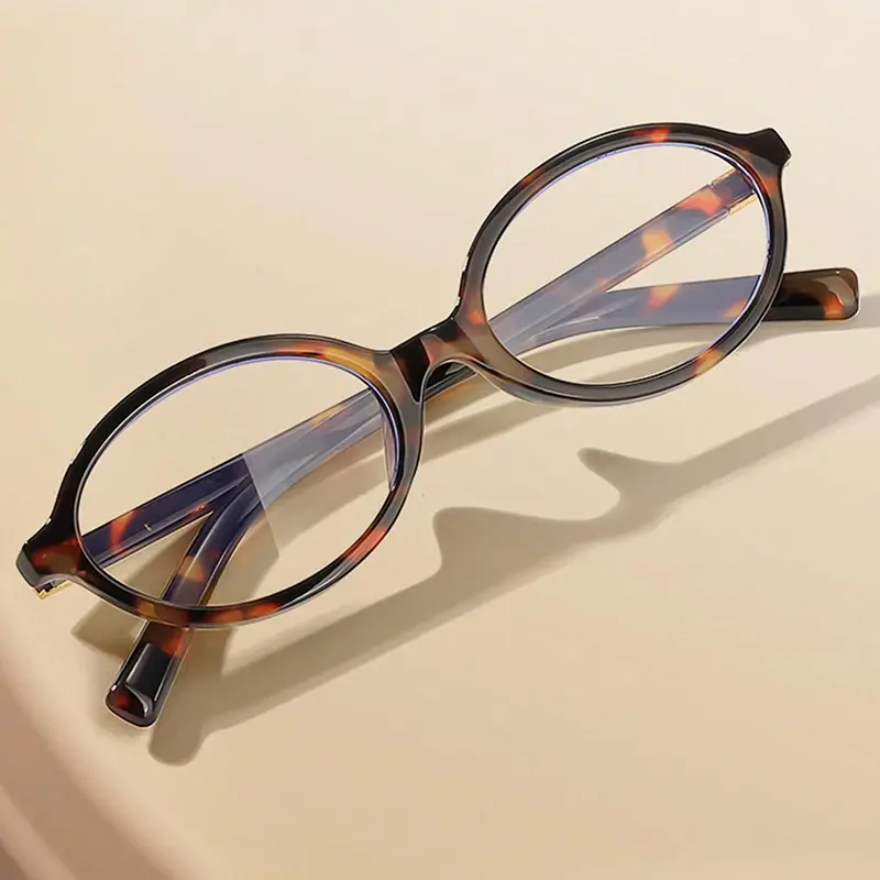 Unisex Fashionable Frames Glasses - Tortoiseshell Eyeglasses Frames, Plain Glass Lenses, Versatile Style, All-Day Wear for Everyday Use, Tortoiseshell Glasses