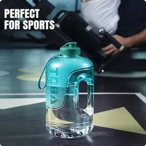 1-gallon large capacity fashionable sports and fitness gradient water bottle