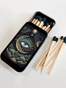 Demon Eye Matchbox (no Matches Included), Sliding Metal Storage Box, Small Jewelry Organizer, Unique Decorative Accessory