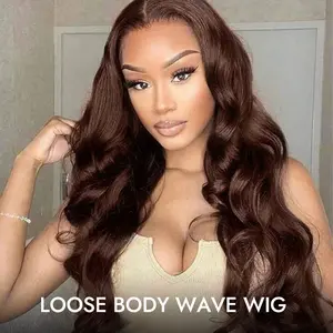 Wiggins Hair #4 Dark Brown 7x4 Lace Closure Wig Human Hair Body Wave Ready To Go Beginners Friendly 7*5 Closure Wig