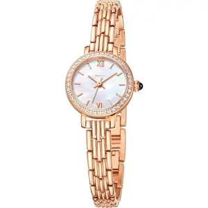 Dainty Watch for Women:  Gloden Watch, Genuine Stainless Steel Strap, Wrapped by Stylish  Box -  Present for Small Wrists