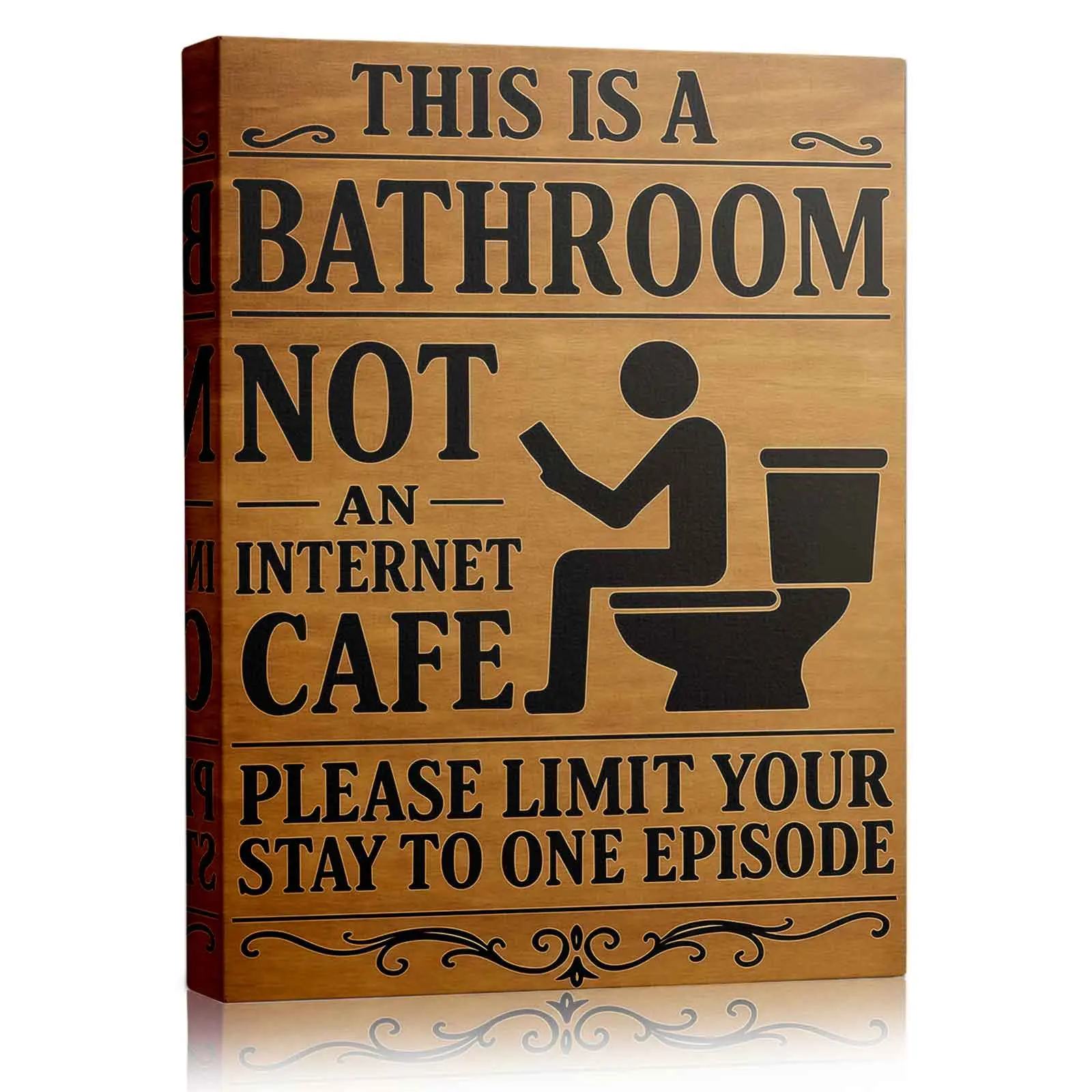 Funny Bathroom Rules Canvas Poster, This Is A Bathroom Not An Internet Cafe Art Print, Humorous Toilet Sign Wall Art, Minimalist Black White Painting For Bathroom Decor, Trendy Quote Artwork For Home Restroom, Fun Gag Gift For Friends Family