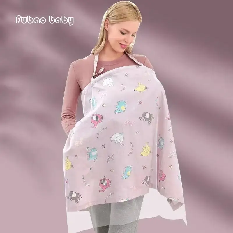 Cartoon Baby Animals Pattern Nursing Cover, Multifunctional Breastfeeding Cover, Breathable Thin Nursing Apron, Outdoor Nursing Cover for Women & Girls, Breastfeeding Accessory