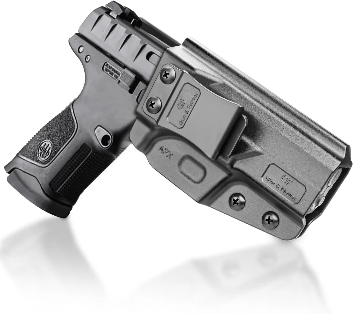 IWB Holster Compatible with Beretta APX Full Size, Inside Waistband Concealed Carry Holster Custom Fit Beretta APX Full Size 9mm, 40, Adj. Cant & Retention, Right Hand