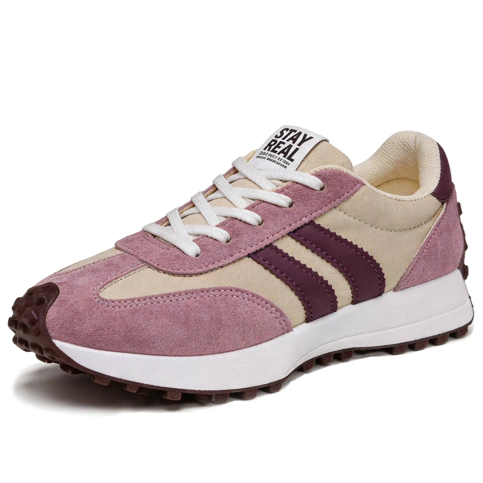 Women's Vintage Color Block Platform Sneakers - Round Toe, Lace-Up Sport Casual Trainers, Soft Cushion, Non-Slip, Breathable, Lightweight, Cute Fashion Casual Wear Footwear for Daily Walking, Shopping, Sporty Chic, Platform Heel