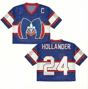 Crop Hollander #24 Mesh Jersey for Women, Heated Rivalry Print Mesh Jersey for Hockey Fans, Comfortable & Trendy Sportswear Perfect Gift