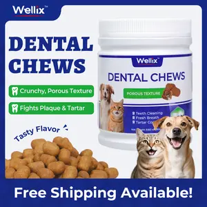 Wellix 8.82oz Dental Treats for Cats and Small Dogs-Fresh Breath & Plaque Control-Chicken Flavor