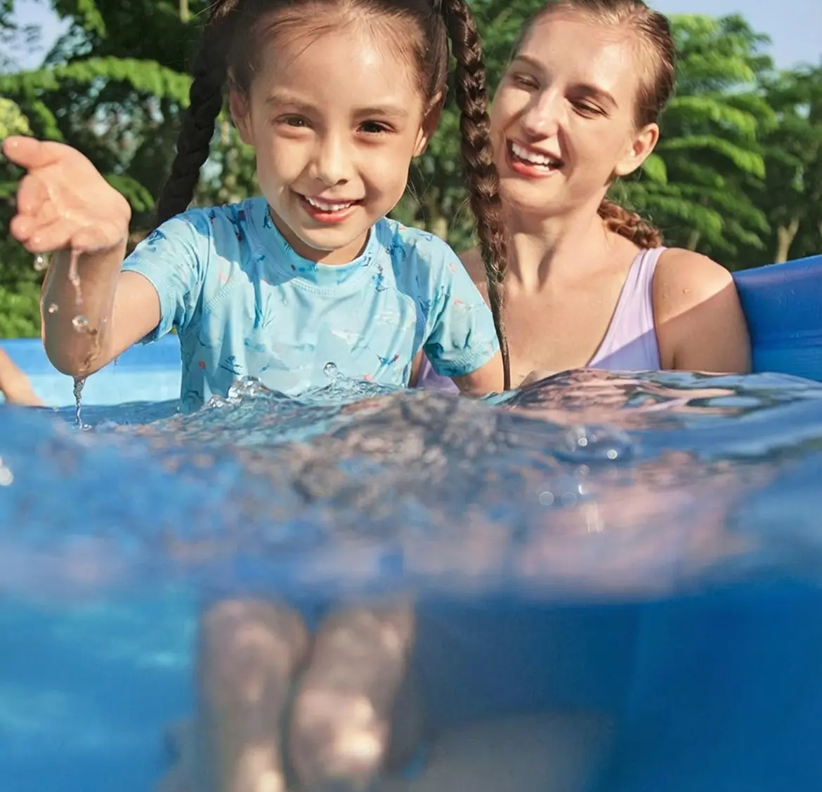 Bestway Steel Pro MAX 15' x 48" Round Above Ground Swimming Pool for Backyard