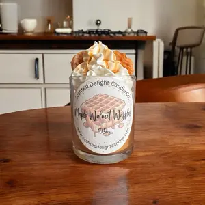 Maple Walnut Waffle 11oz Scented Candle - Scented Candle with Maple Walnut Flavor, Perfect for Decor and Ornaments