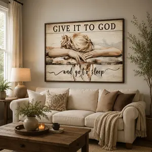 Ready-to-hang framed canvas art -Inspirational wall decor for livingrooms and bedrooms, perfect homedecoration or holiday gift. VintageWall Art Vintage Letter Print walldecor Ready-to-hang framed