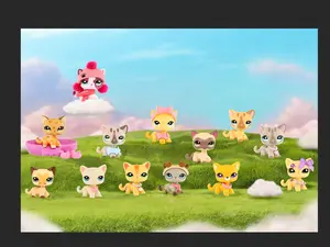 13 PC Pet Shop Shorthair Cat Lot Bobble Head Collector Set Toy for Kids Boys Girls Xmas Birthday Gift