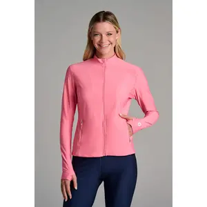 Women's Malawi Fitted Swim Jacket with Full Zip | Flamingo Pink