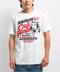 Runtz On Call White T-Shirt Casual Top Menswear Streetwear