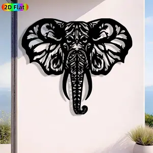1pc Avant-Garde Elephant Metal Wall Art, Avant-Garde Elephant Statue Mural, Iron Craft, Perfect for Living Room, Garden, Zoo Corner Decor, Intricate Craftsmanship, Artistic Metalwork, Christmas Decor, Ideal Gift for Nature Lovers