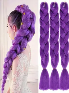 Kpop Demon Fashion Cosplay Wigs - Colorful Rainbow Ombre Hair Accessories, Pink/Blue/Purple Options | Lightweight & Durable Synthetic Hair for Braided Ponytails, Parties, Festivals, Galas, K-Pop Costumes & Hunter-Inspired Looks, Synthetic Soft Hair