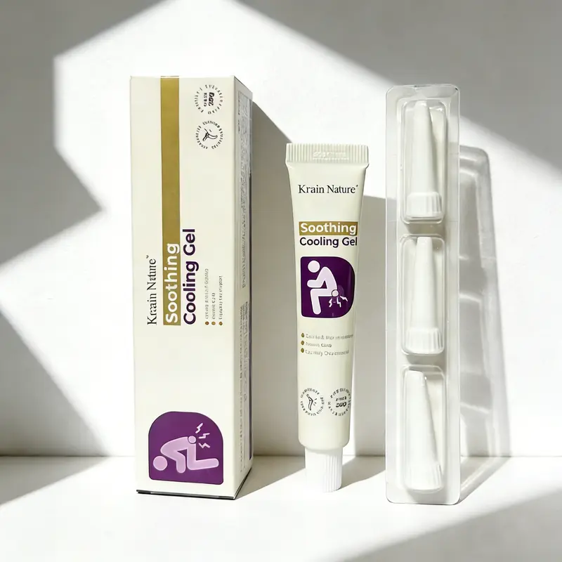 【Buy 1 Get 3】 Kreain Nature Skin Comfort Refreshing Gel for Pain Lumps Gentle Care Easy Application Cream 20g Tri-Plant Formula, Carthamus+Scutellaria+Purple Daisy, Skin Relaxation