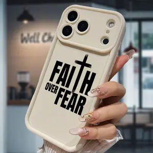 Courageous Faith Statement Phone Case for iPhone 17 Air 16 15 14 Pro Max 13 12 11 XR XS E Plus Shockproof Drop Protection Rugged Durable Silicone Cover Cellphone Protective Smartphone Casing
