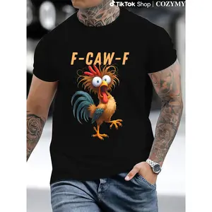 Crazy Roose Funny Crow F-CAW-F Chicken Humor Tee T-Shirt