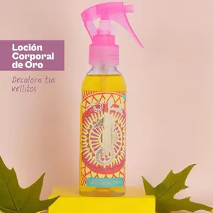Locion Corporal de oro aclarador de vellitos , bronceador corporal D’Luchi 60ml body hair tanner-body lightener