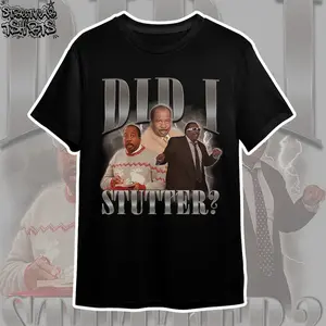 DID I STUTTER Stanley Hudson The Office Tv Series shirt, Pretzel Day! Actor Leslie David Tshirt