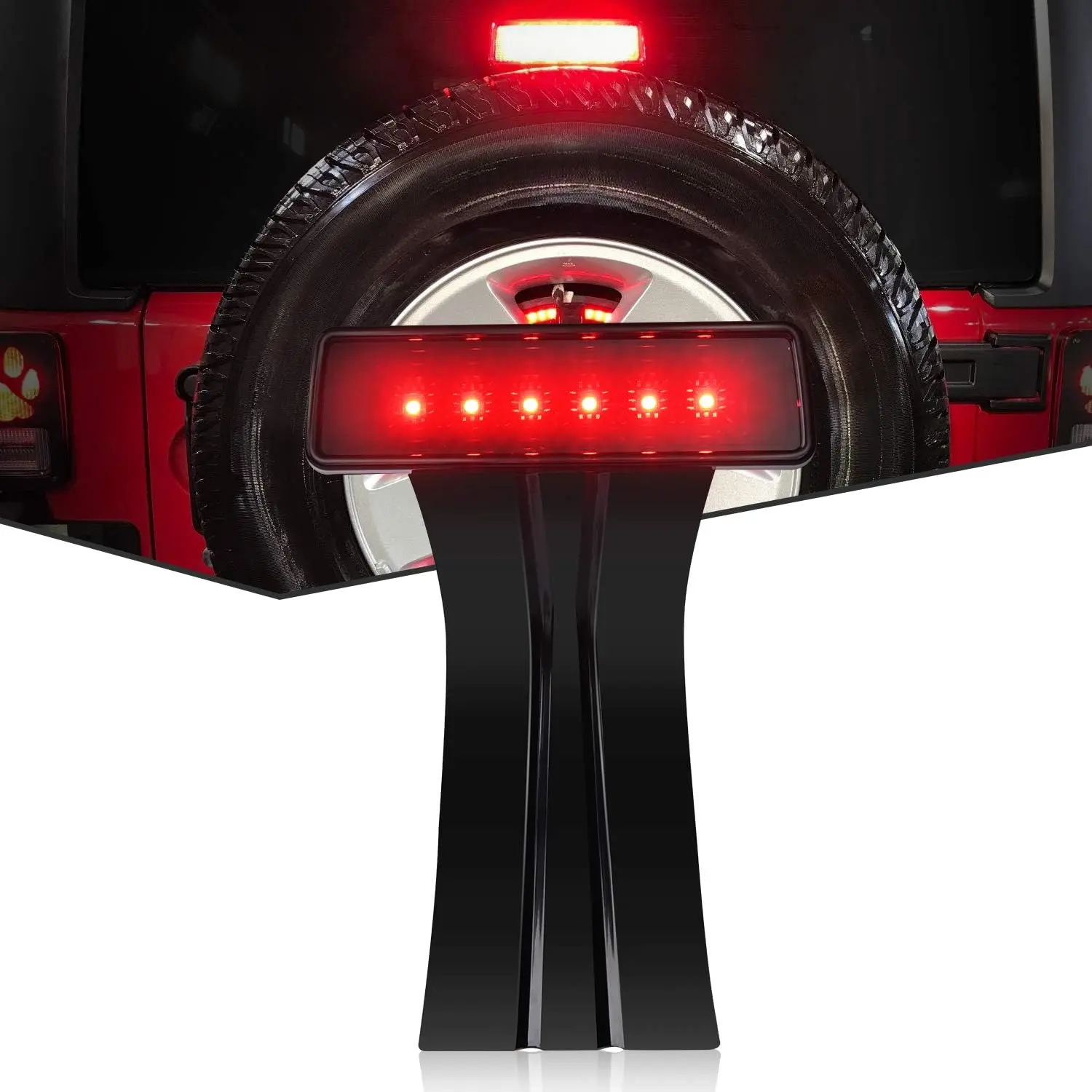Nilight Smoked Lens LED High Mount Third Brake Light Assembly, Car LED Lights with Smoke Finish for 2007-2018 Vehicles, Led Lights Car