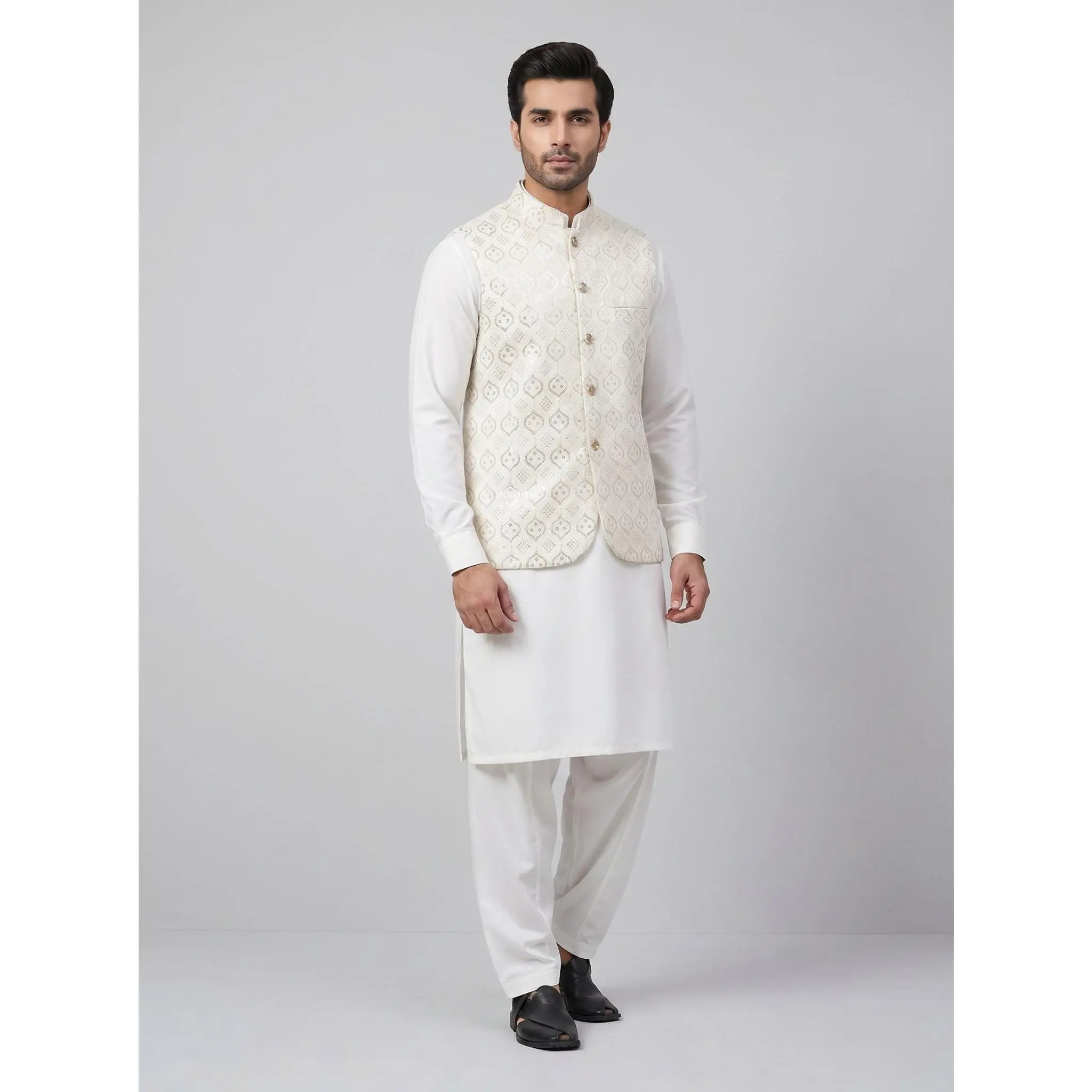 Men's Long-Sleeve Formal Solid Ceremonial Waistcoat, Versatile for Fancy Events, Hand Wash Only, Waist Coat, Gentleman Style, Dry Clean, Elegant, Versatile Design, Gentleman Waistcoats & Gilets, Menswear, Gentleman Wear