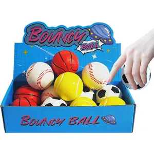 12PCS 2.5-inch Mini PU Bouncy Ball,Safe Squeezing Pressure Balls,Athlete Training Ball,Soft Alternatives,Suitable for Kid's Bouncing Sports Games