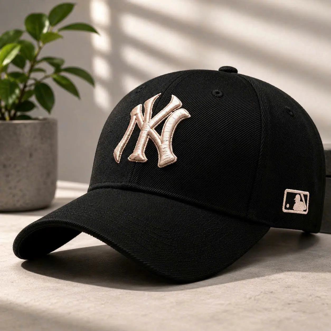 MLB New York Yankees Adjustable Baseball Cap - Premium Curved Bill Dad Hat - Embroidered Team Logo Unisex Casual Streetwear