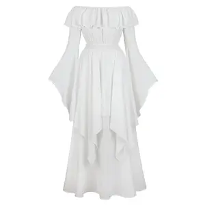 Milalee Renaissance Dress Women Costume Polyester Pirate Peasant Medieval Basic Minimalist Elegant Design for Themed Events 6701