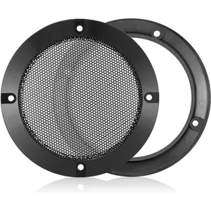 2 count 5in Universal Speaker Grills, Black Round Speaker Grill Mesh Decorative for Speaker Mounting &  Audio DIY, Speaker Grille Protector with 8 count Screws