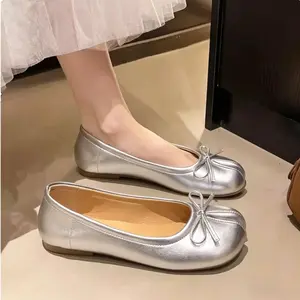 2026 New Split-Toe Pig Hoof Shoes French Retro Flat Low-Cut Women's Shoes Versatile Ballet Style Soft Sole Mary Jane Shoes, Black, , Red, Brown Various Colors