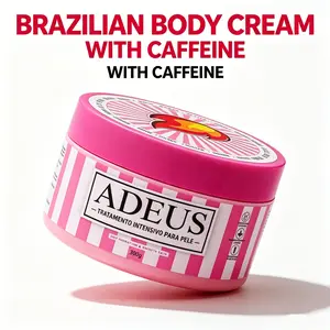 Brazilian Moisturizing Body Cream with Caffeine, ADEUS Hydrating Body Lotion for Dry Skin, Smooth Texture, 10.56oz