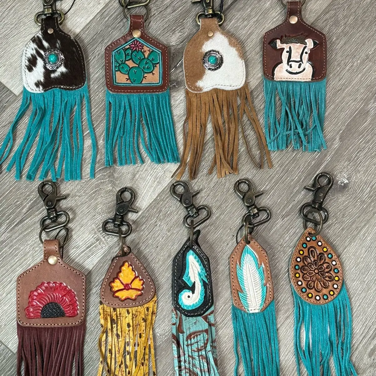 Tooled Leather Keychains!
