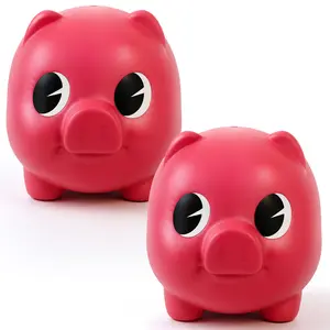 Bellin Plastic Piggy Bank 2-Pack Durable Savings Bank for Kids & Adults Easy to Use Versatile Use Ideal Gift
