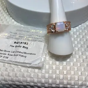 Bomb Party The GoGo Ring RG18193 Lab Created Moonstone Rose Gold Plating Fashion Jewelry